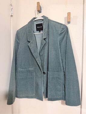 Teal Corduroy Blazer Jacket